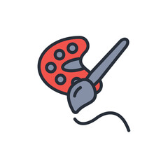 Fototapete - Art icon. vector.Editable stroke.linear style sign for use web design,logo.Symbol illustration.