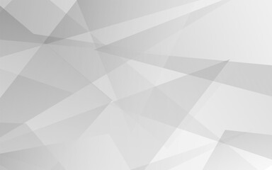 Fototapete - Abstract bright background of random triangles of different sizes and transparency. Conceptual technologies. Space for your text. 3D vector illustration.