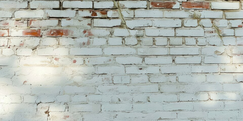 Poster - old white Brick Wall Background Texture.  vintage  white brick wall texture for background