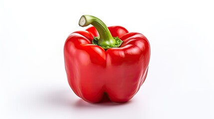 Sticker - Red paprika isolated in white background