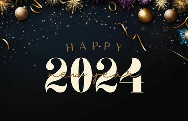 Happy new year celebration background made with ai