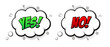 © StudioGraphic - Yes and No speech bubble in pop art style. Feedback concept. Positive feedback concept. Design for comic book, poster, banner. Boom retro comic style. Pop art. Vector illustration