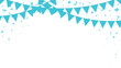 Bunting hanging banner Blue flag triangles party decoration