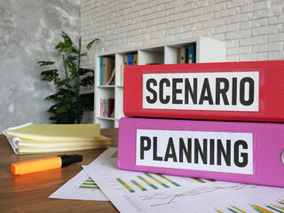 Poster - Scenario planning is shown using the text