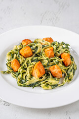 Canvas Print - Creamy spinach pasta