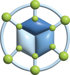 nanotechnology 3d icon