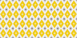 Yellow 1950s Retro Pattern | 50s Wallpaper Design | Seamless Mid-Century Wallpaper | Repeating Atomic Era Background | Diamond Print with Vintage Starbursts