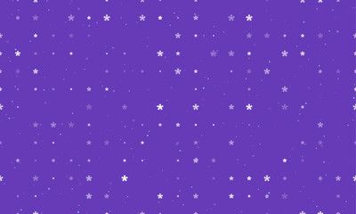 Poster - Seamless background pattern of evenly spaced white multiply symbols of different sizes and opacity. Vector illustration on deep purple background with stars