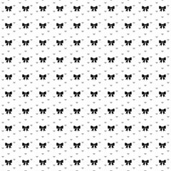 Poster - Square seamless background pattern from black bow symbols are different sizes and opacity. The pattern is evenly filled. Vector illustration on white background