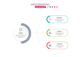 Poster - Neumorphic style infographic business template flowchart infographic presentation