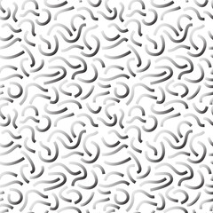 Sticker - Black and white gradient curved lines isolated on white background. Transparent Bold Squiggles.