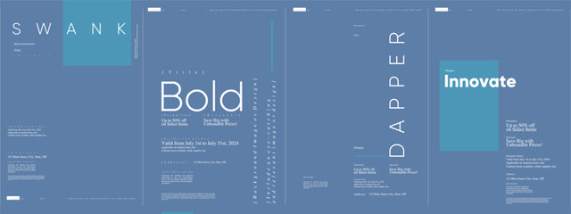 Typography poster design. Typographic layout template without background image.