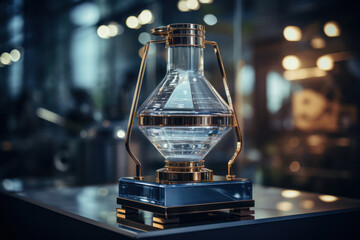 Poster - The product winning industry awards for innovation and excellence. Concept of industry recognition. Generative Ai.