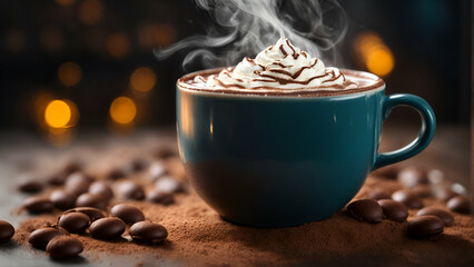 cup of coffee with chocolate