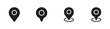Map pin icon set, pin location icon vector illustration