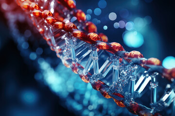 Poster - an illustration of gene splicing techniques, showcasing advancements in manipulating genes for scien