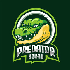 Sticker - Vector crocodiles mascot logo for esport