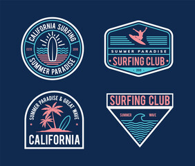 Wall Mural - surfing badge design