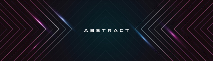 Poster - Abstract background with colorful lines. A modern futuristic poster with line arts.