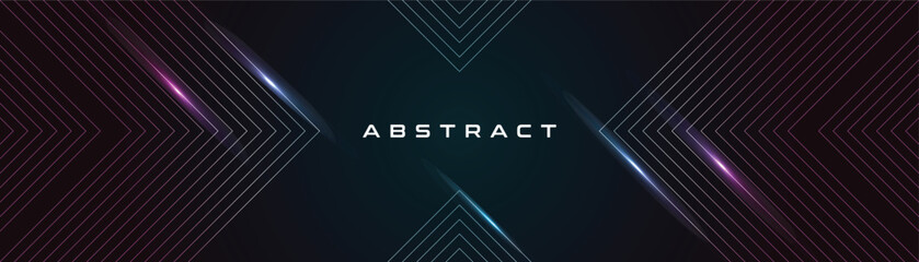 Poster - Abstract background with colorful lines. A modern futuristic poster with line arts.