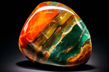 Aufkleber - Generative AI : Bright Agatee natural stone Luxury Precious Gemstone.