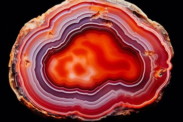 Aufkleber - Generative AI : Agate natural stone cutout background.