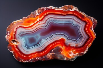 Aufkleber - Generative AI : Agate natural stone cutout background.