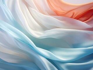 Aufkleber - Generative AI : White and colored fabrics stretched in the wind