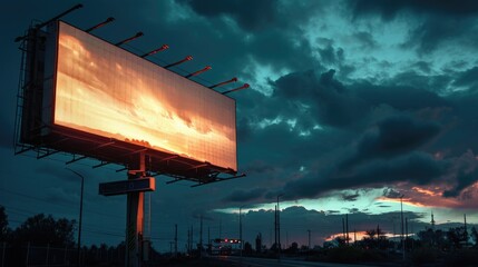 Aufkleber - A large billboard on the side of the road. Suitable for advertising and marketing purposes