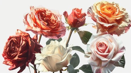 Poster - A beautiful bunch of roses arranged in a vase. Perfect for adding a touch of elegance to any space