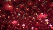 Chinese New Lanterns Decoration During Festival.