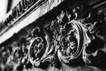 Poster - A black and white photo of a building. Suitable for architectural projects