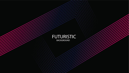 Poster - Modern shiny blue diagonal rounded lines pattern. Futuristic technology concept	