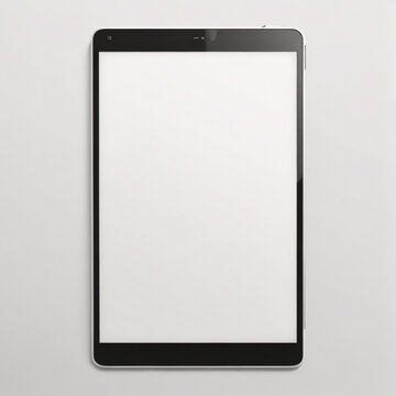 Digitales Tablet-Modell auf weißem Hintergrund mit Kopierraum und Beschneidungspfad auf leerem Bildschirm. Einfaches Ersetzen Ihres Designs.