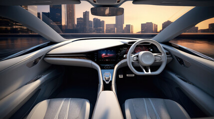 Aufkleber - Interior Hypercar of the future. Generative AI.