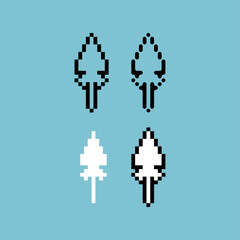 Poster - Pixel art outline sets of lance weapon icon with variation color item asset. lance weapon icon on pixelated style. 8bits perfect for game asset or design asset element for your game design asset