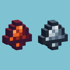 Poster - Pixel art sets of bell icon with variation color item asset. bell icon on pixelated style. 8bits perfect for game asset or design asset element for your game design asset