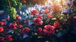 roses in the garden Created with generative Ai	
