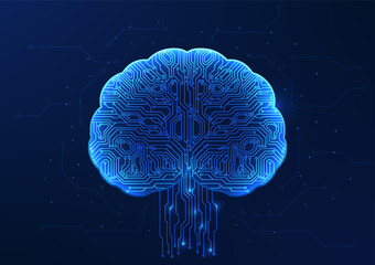 Fototapete - artificial intelligence technology, or ai, is a technology that can learn by itself and respond to u