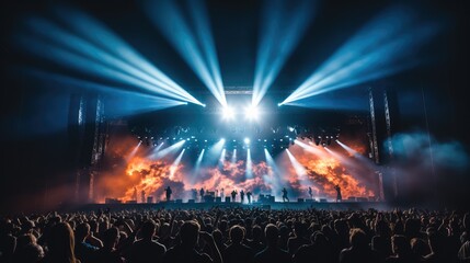 Poster - Rock in concert. Generative AI.