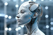 A robot full of futuristic technology with human emotions and wisdom. Generative AI.