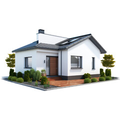 Wall Mural - Modern house on isolate transparency background, PNG
