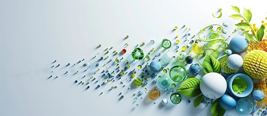 Poster - circular economy icons on white background. Creative Banner. Copyspace image