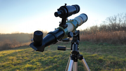 Wall Mural - astronomical telescope for observing planets, moon, sun, stars, comets and other celestial objects.