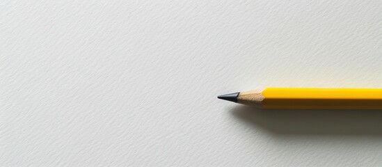 Poster - a pencil on a clean piece of white paper. Creative Banner. Copyspace image