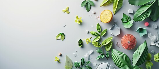 Poster - circular economy icons on white background. Creative Banner. Copyspace image