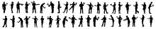 Silhouette Of Chef And Waitress And Waiter. Good Use For Symbol, Logo, Web Icon, Mascot, Sign, Or Any Design You Want.