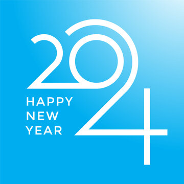 Happy new year 2024 logo design