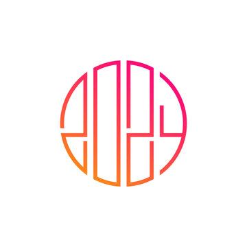 Happy new year 2024 logo design
