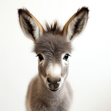 A Close Up Of A Donkey